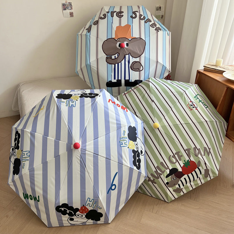Ladies creative foldable umbrella with playful animal design Stornfield