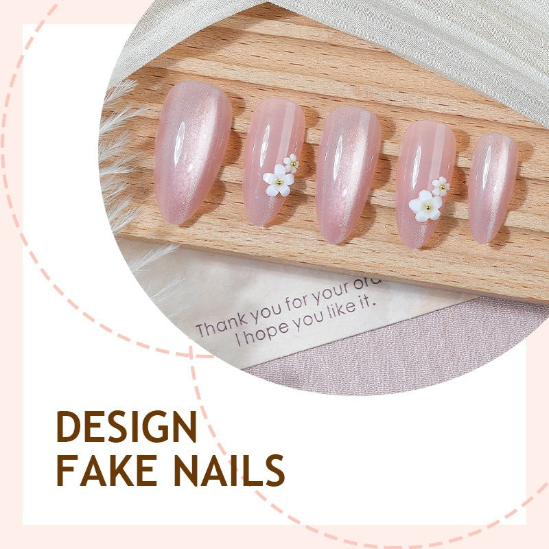Nail art set with elegant floral designs Stornfield