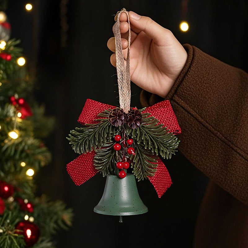 Festive Christmas bell with pine cone decoration Stornfield