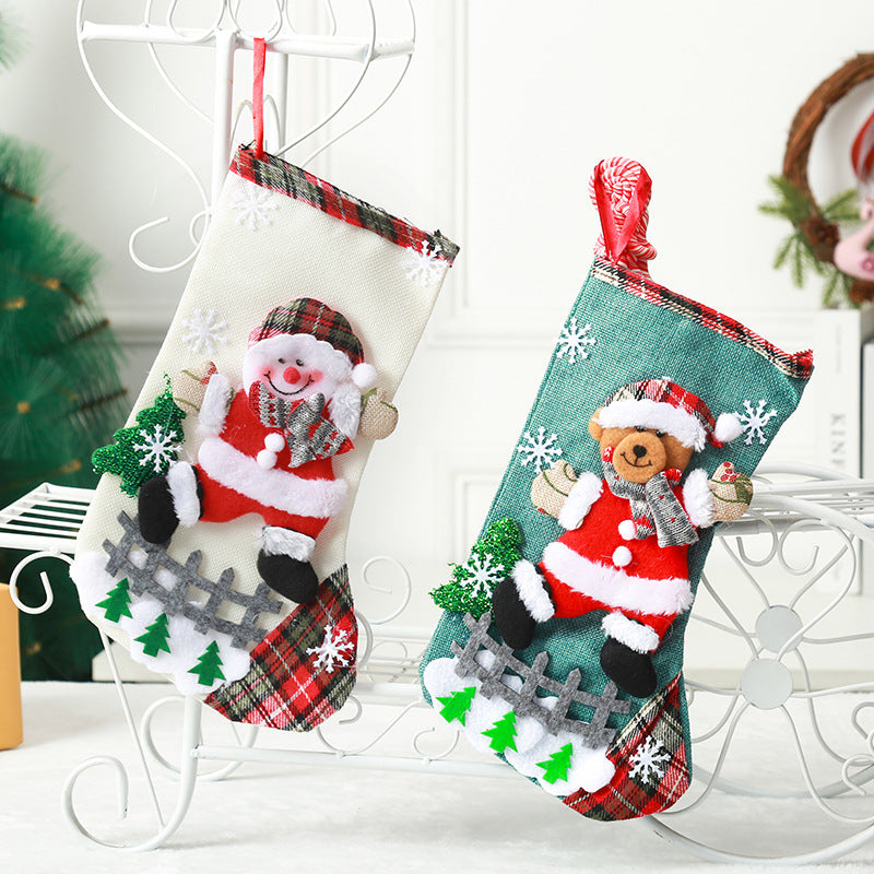 Festive Christmas stocking with cute Santa Claus motif Stornfield