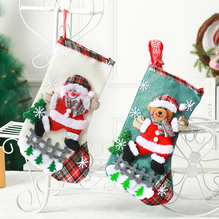 Festive Christmas stocking with cute Santa Claus motif Stornfield