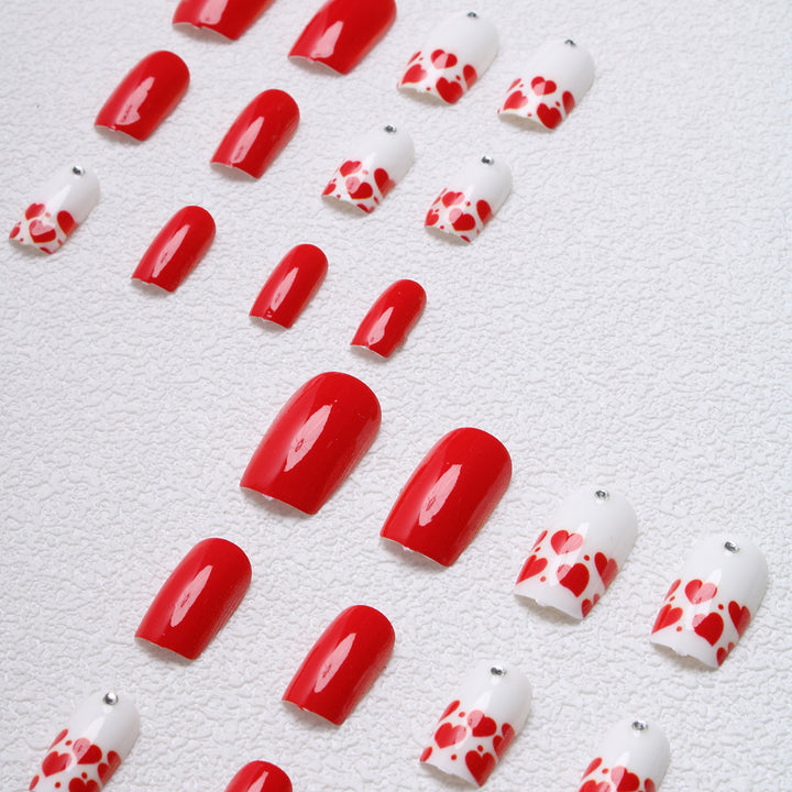 Romantic Heart-Inspired Press-On Nails Stornfield