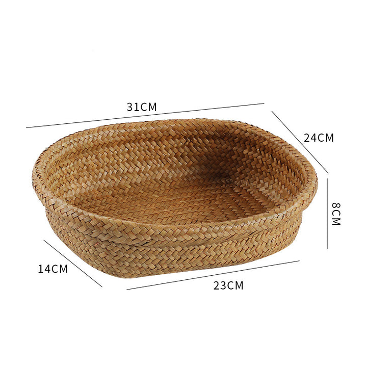 Unisex Oval Storage Basket made of Woven Natural Material Stornfield