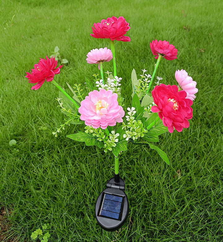 Solar Garden Stake Artificial Flower LED Pathway Decor Stornfield