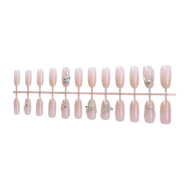 Crystal-Embellished Press-On Nail Set Stornfield