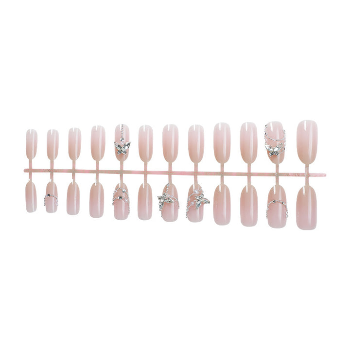 Crystal-Embellished Press-On Nail Set Stornfield