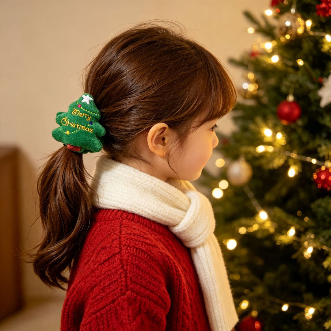 Christmas gift hair tie with bow