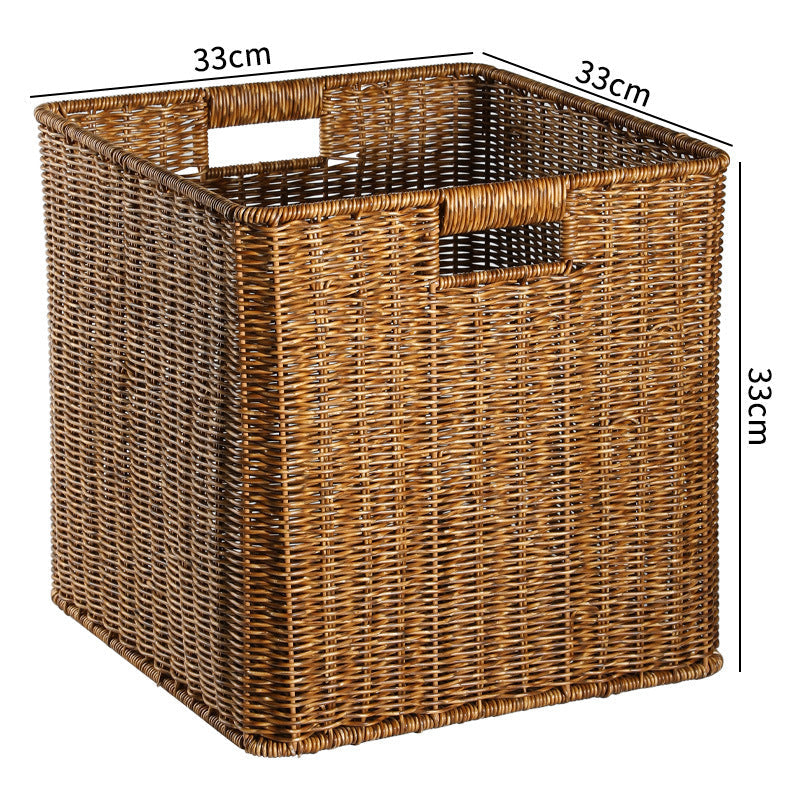 Handcrafted Rectangular Wicker Storage Bin Stornfield