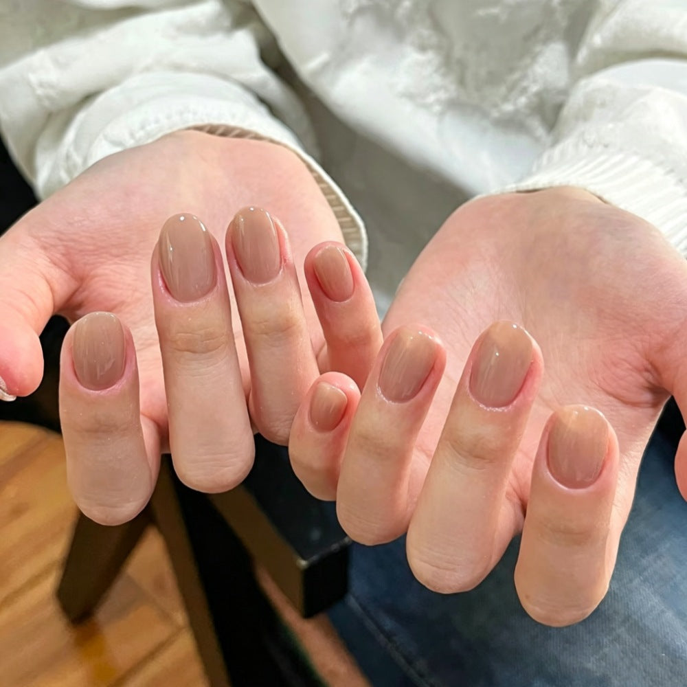 Natural Glossy Press-On Nails Stornfield