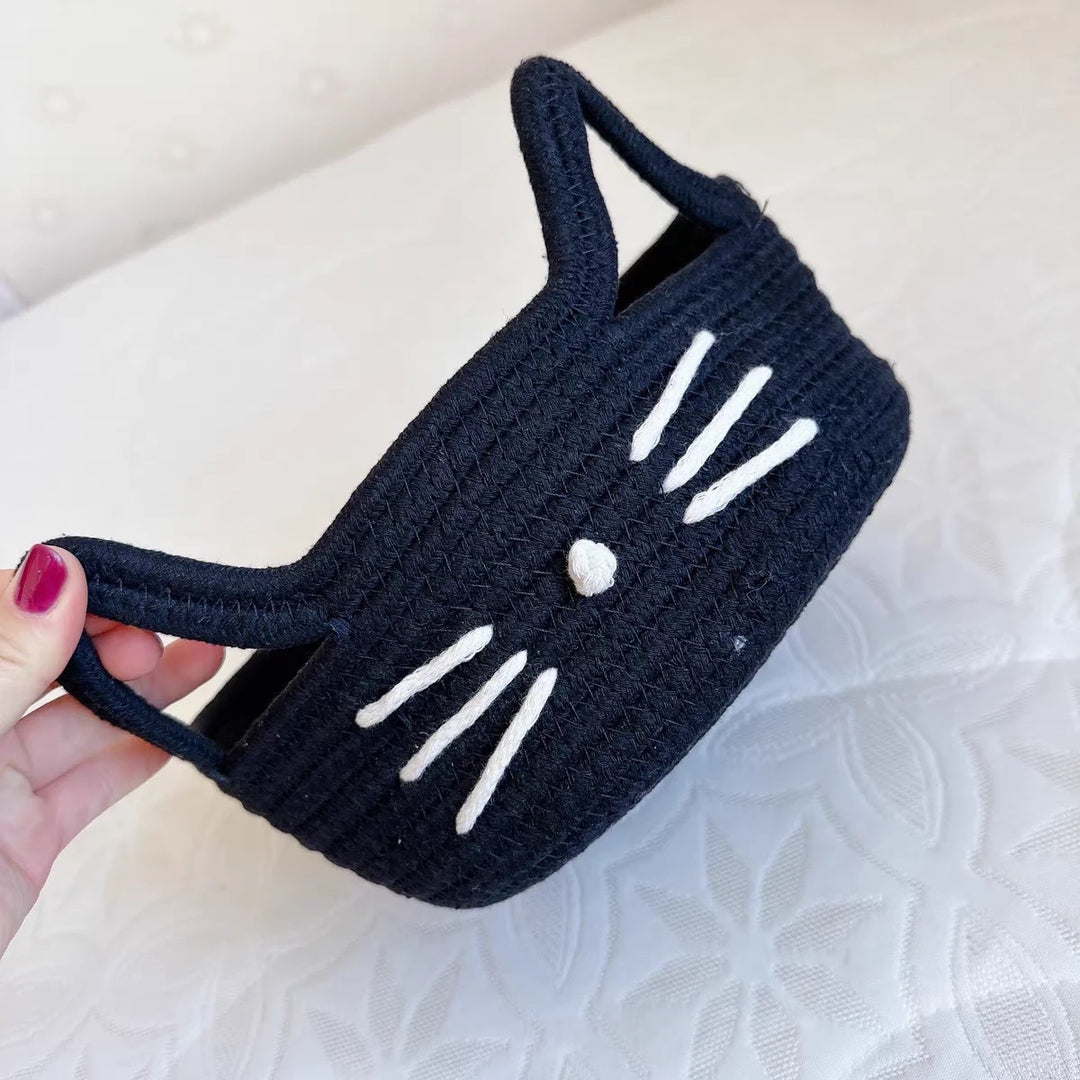Women Playful Storage Basket in Cat Design Stornfield