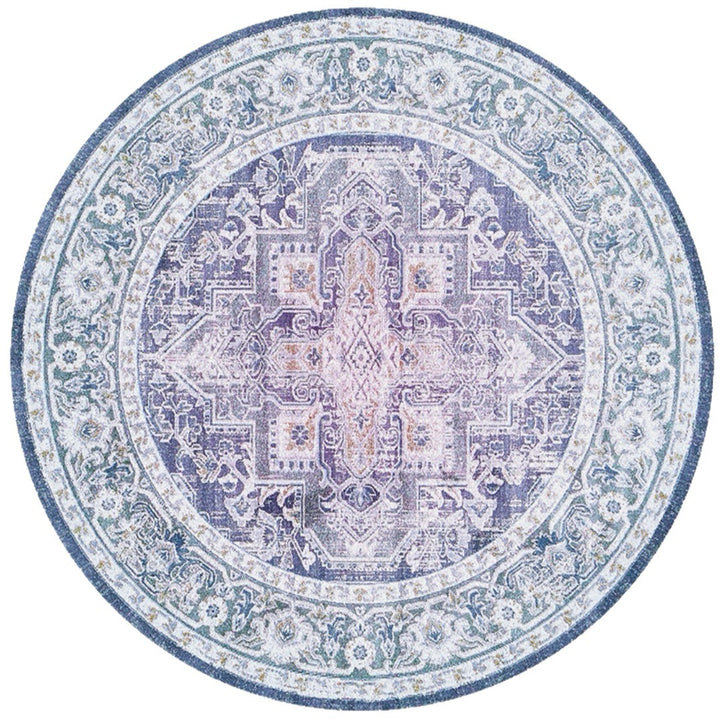 Round Geometric Pattern Area Rug