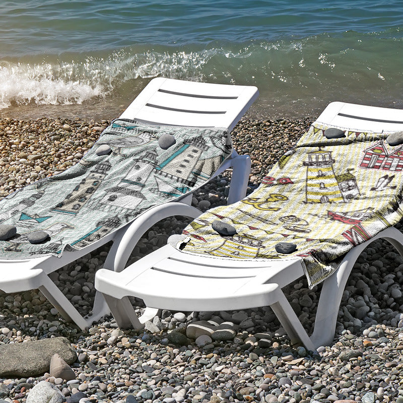 Beach towel made of skin-friendly microfiber with a creative pattern mix Stornfield