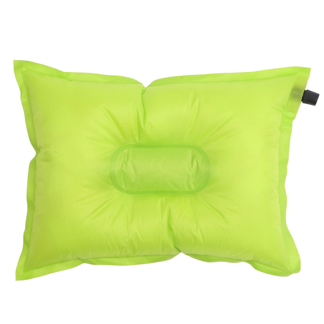 compact ultralight inflatable travel pillow with built-in valve and contoured head cradle Stornfield