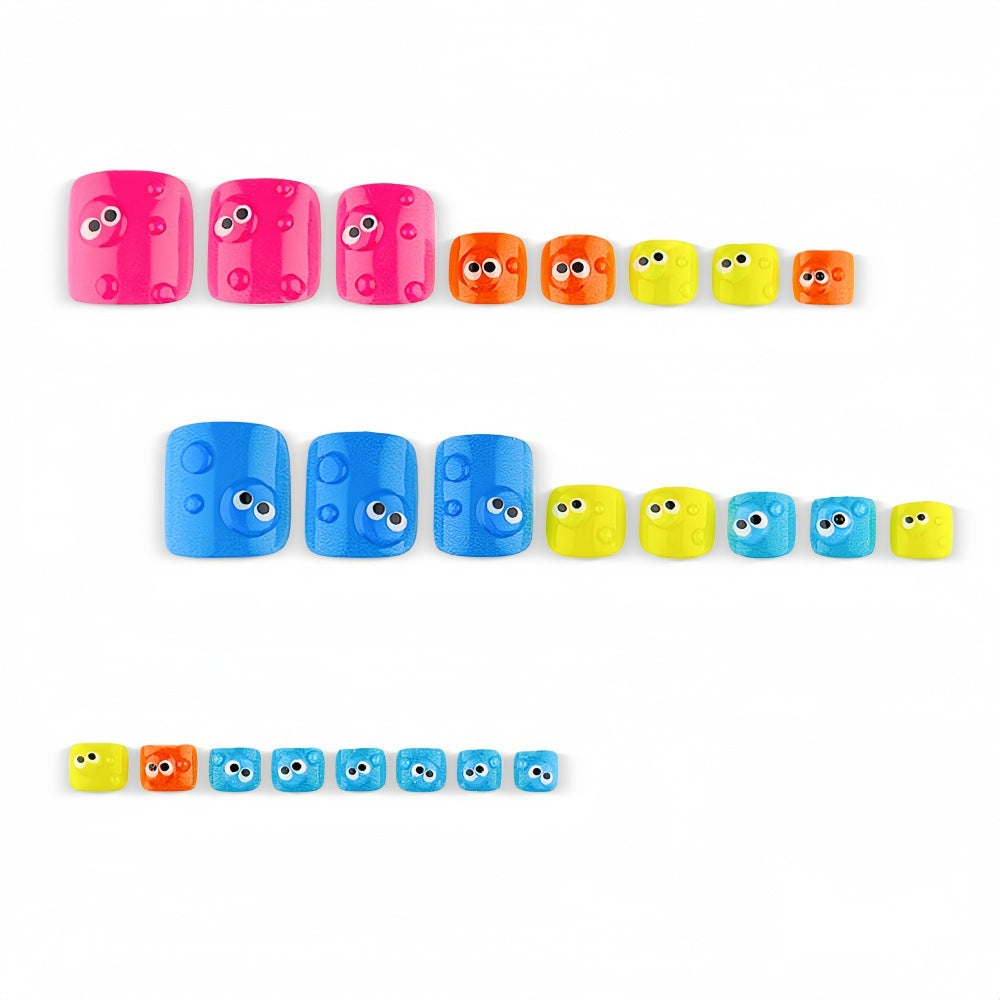 Nail art with colorful cartoon designs Stornfield