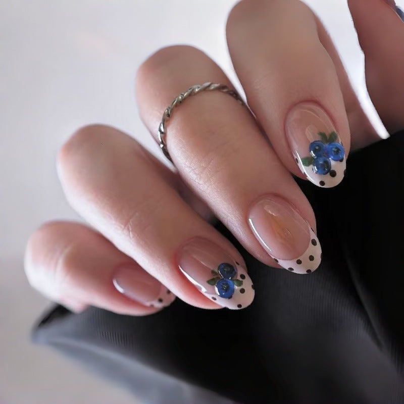 Creative artificial nails with berry pattern Stornfield