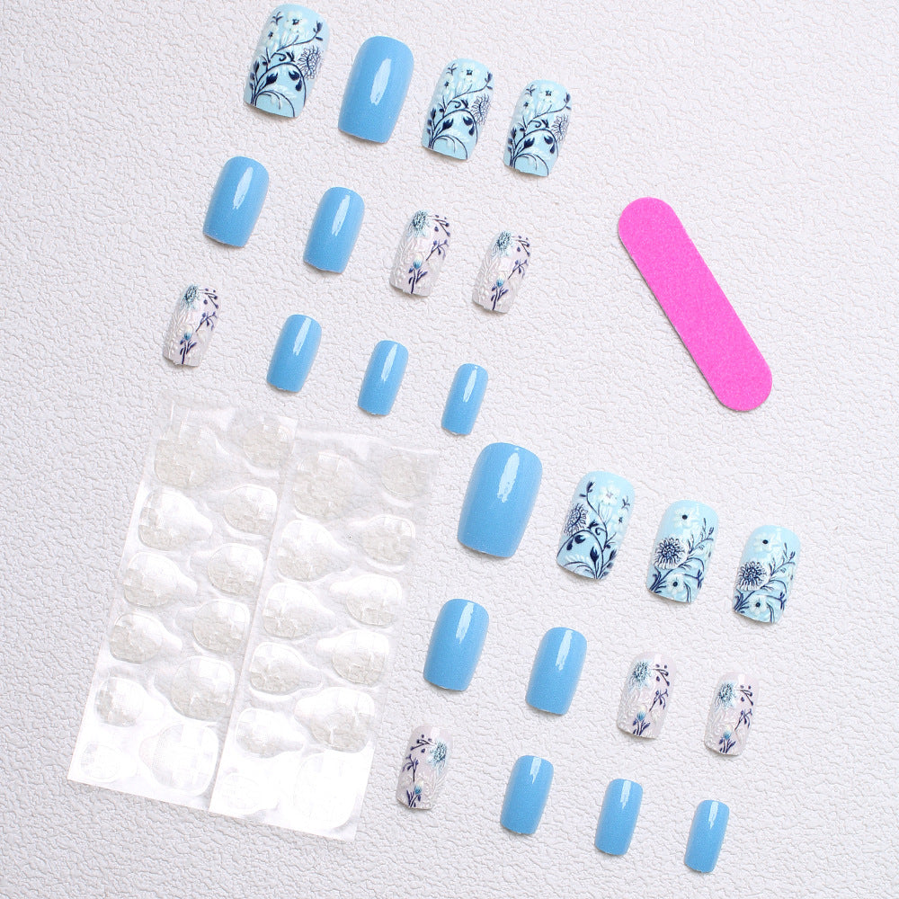 Botanical Floral Press-On Nail Art Stornfield