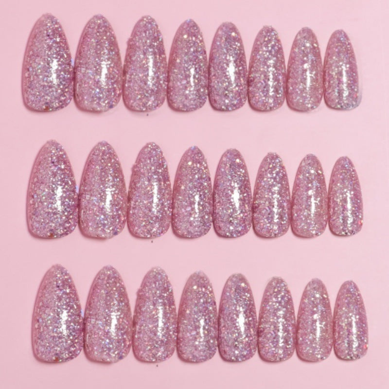 Glittering Almond-Shaped Press-On Nail Set Stornfield