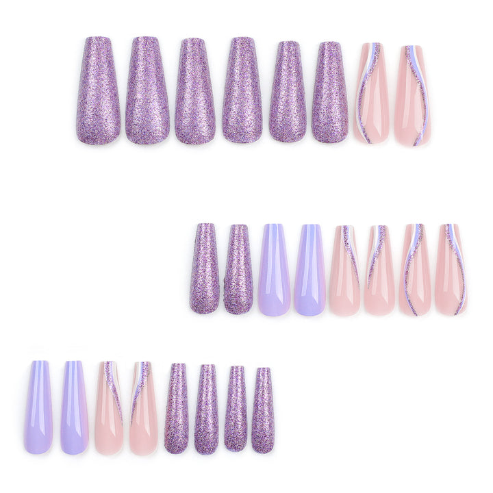 Glamorous Stiletto Nails with Glitter and Ombre Design Stornfield