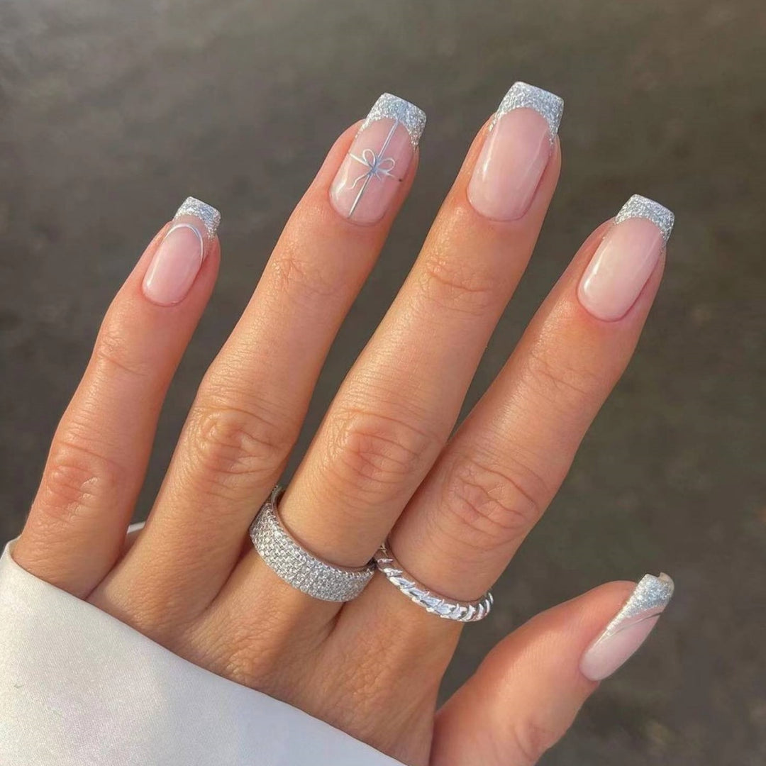 Elegant French Tip Press-On Nail Extensions Stornfield
