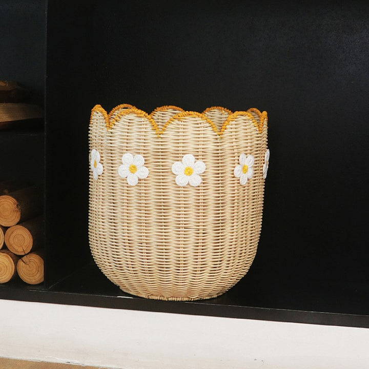 Decorative Scalloped Edge Woven Basket Stornfield