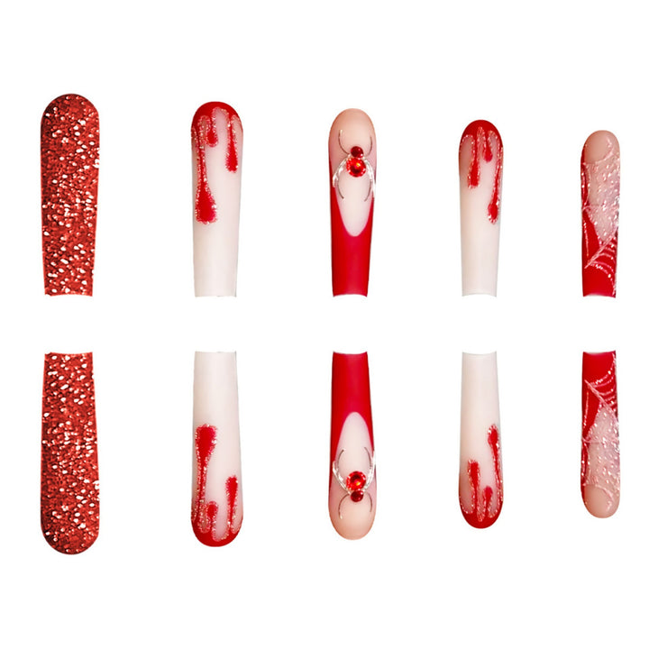 Stylish Long Acrylic Nail Art Extensions Stornfield