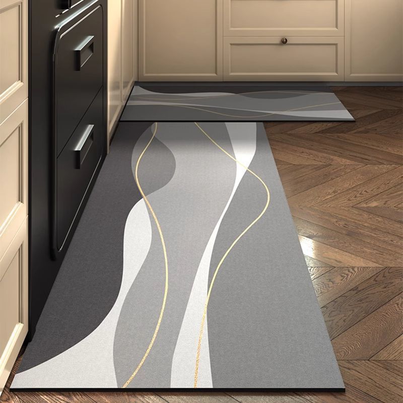 Contemporary Abstract Area Runner Mat