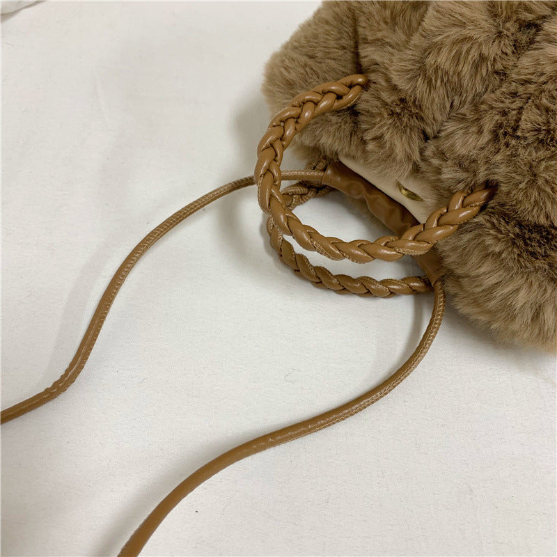 Plush Faux Fur Tote Bag