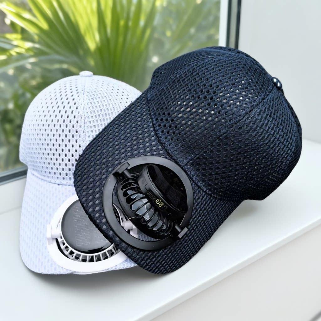 Breathable sports cap with removable USB fan Stornfield