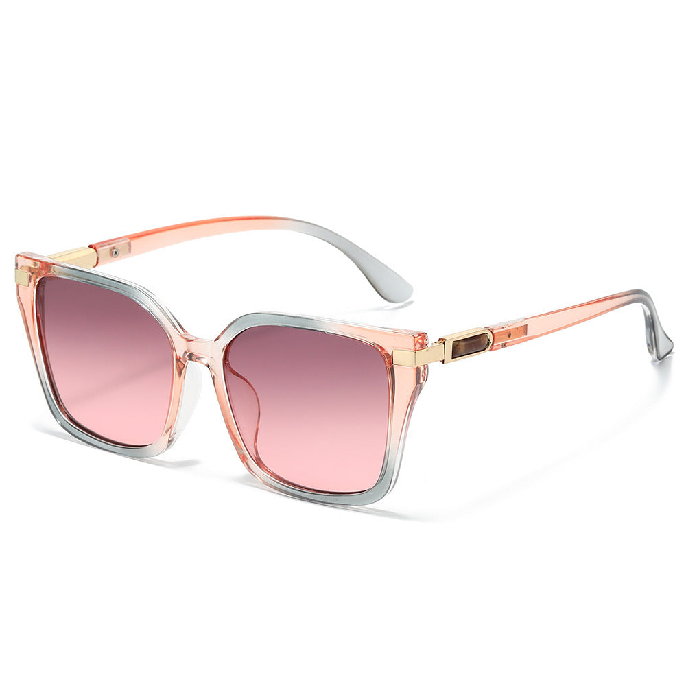 Oversized Square Frame Sunglasses with Gold Accents Stornfield