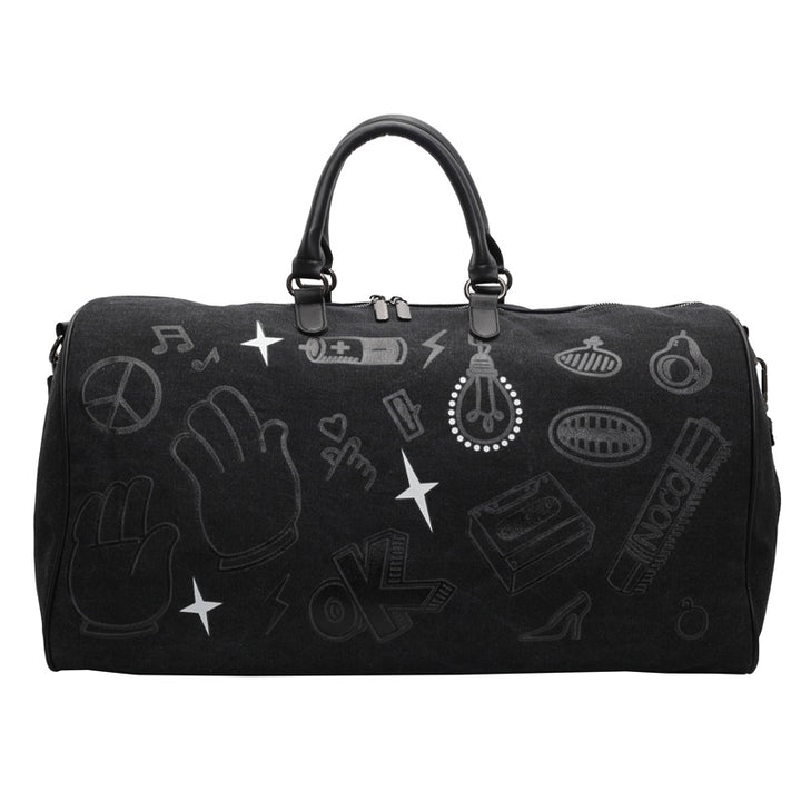 Travel bag with unique gray faux leather design Stornfield