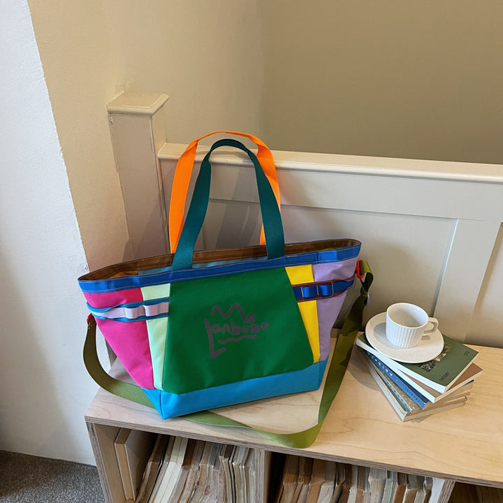 Colorful Multi-Compartment Tote