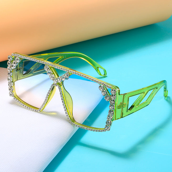 Women's Glamorous Oversized Sunglasses with Sparkling Frame and UV Protection Stornfield