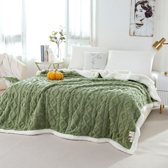 Cozy Patterned Fleece Blanket