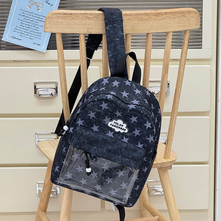 Transparent Window Star-Print Backpack Stornfield