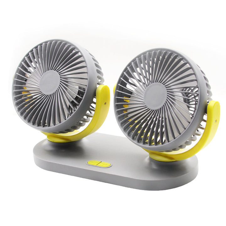 Dual-Head Rechargeable Desk Fan Stornfield