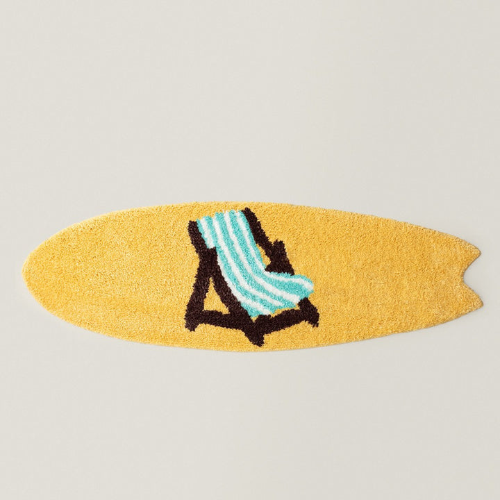 Surfboard-Shaped Decorative Bath Mat Stornfield