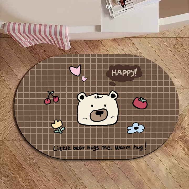 Cute Dog-Themed Plush Bath Mat