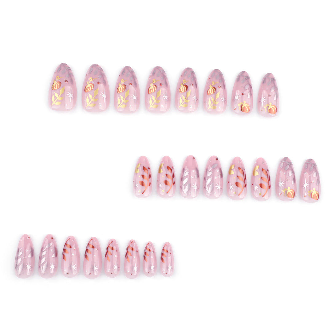 Artistic acrylic nails with elegant floral design Stornfield