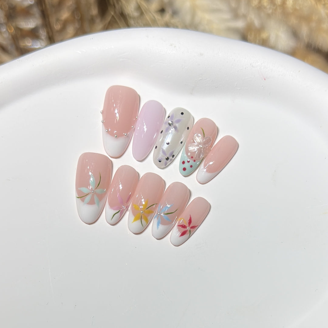 Floral Art Press-On Nail Set Stornfield