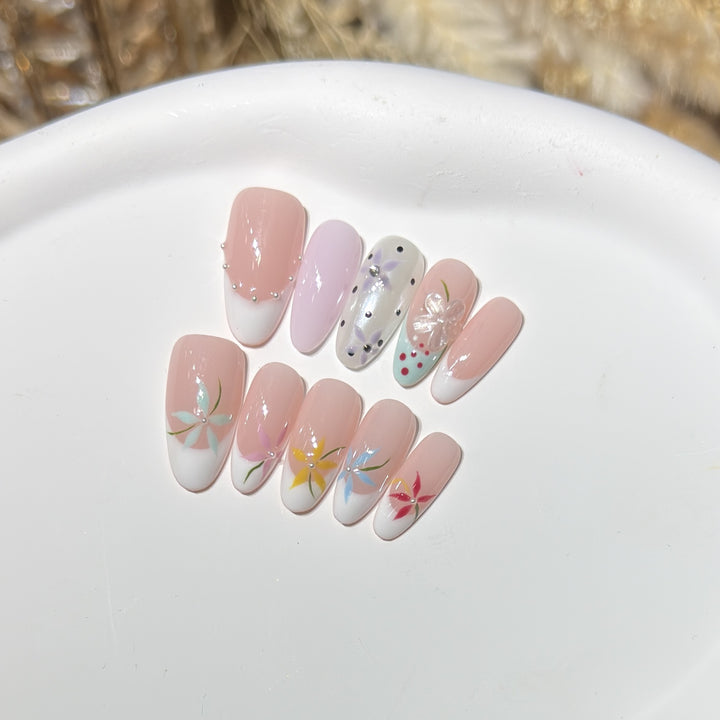 Floral Art Press-On Nail Set Stornfield