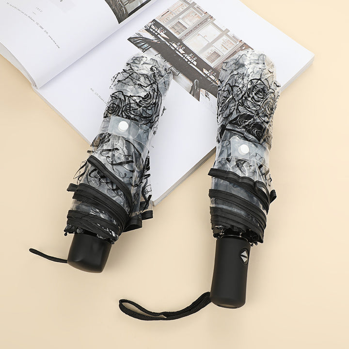 Ladies elegant transparent umbrella with romantic design Stornfield
