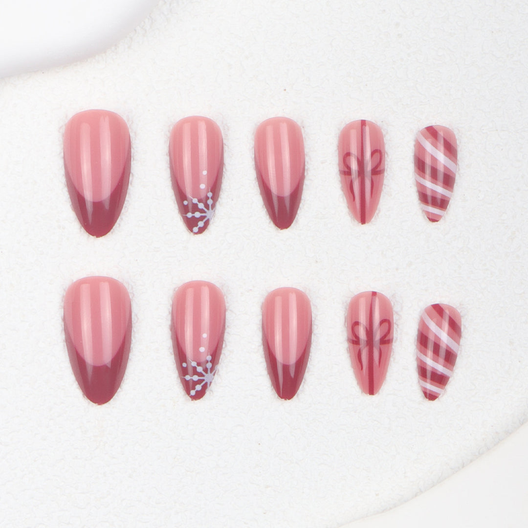 Festive Themed Stiletto Nail Art Extensions Stornfield
