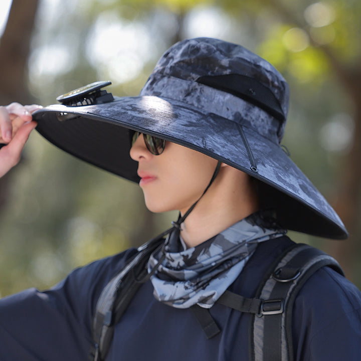 wide-brimmed outdoor sun hat with UV protection, breathable mesh, and adjustable chin strap Stornfield