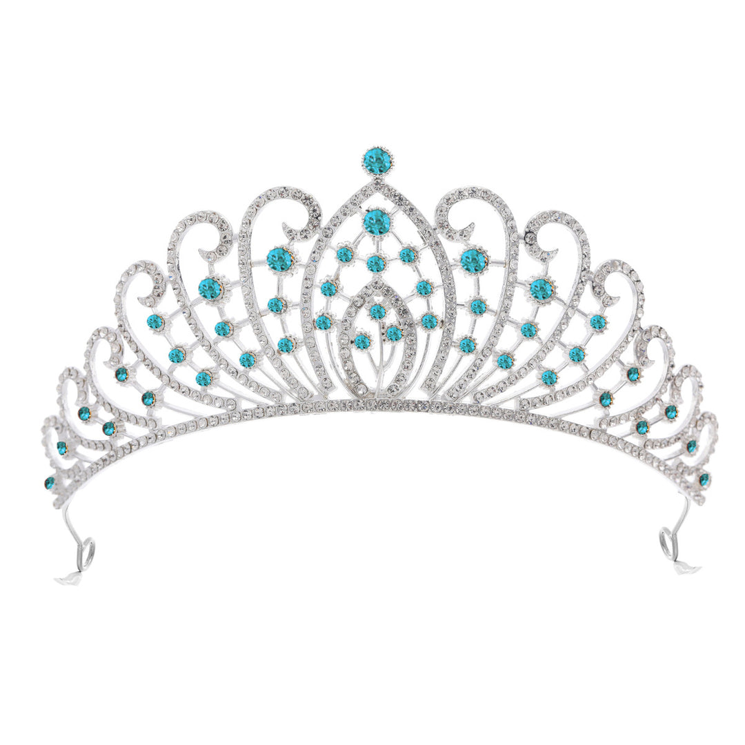 Ladies Elegant Rhinestone Tiara with Floral Details Stornfield