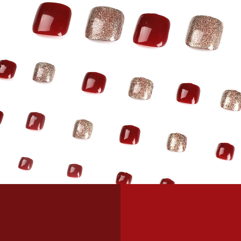 Glittery Press-On Pedicure Kit Stornfield