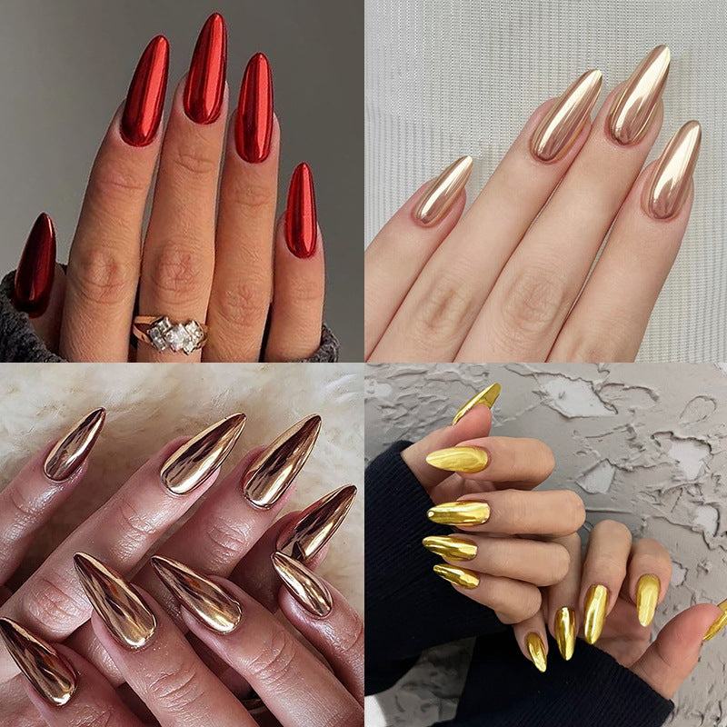 Elegant Mirror Finish Press-On Nail Set Stornfield