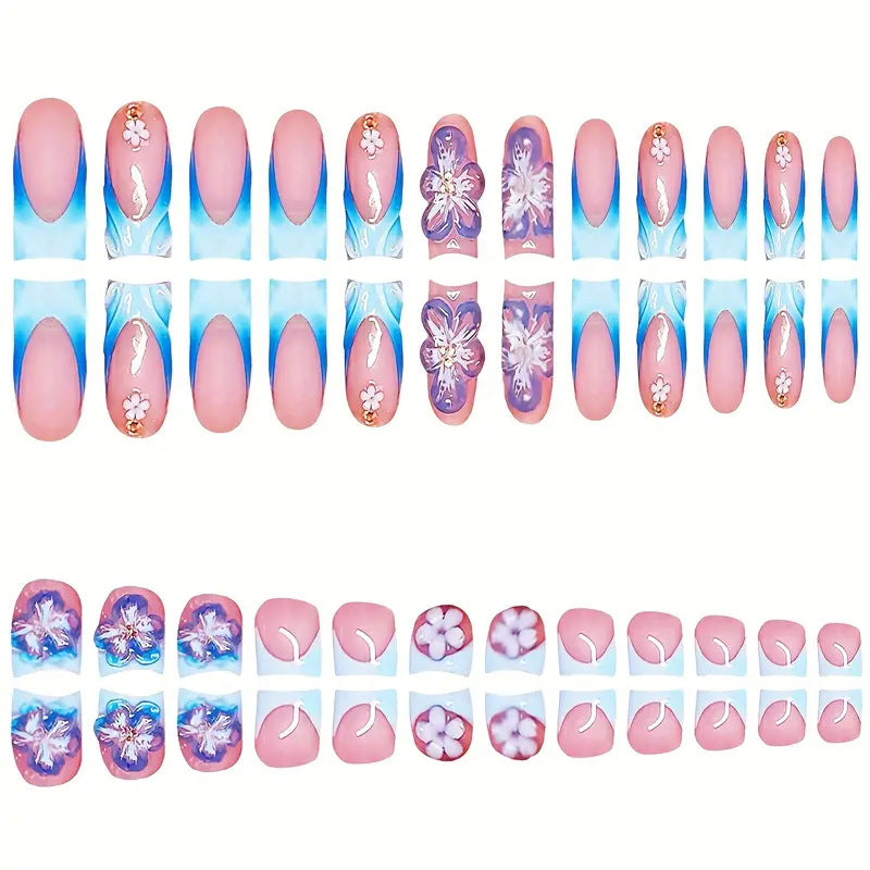 Floral-Inspired Press-On Nail Art Stornfield