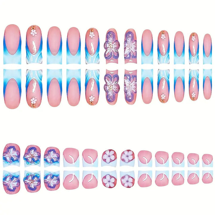 Floral-Inspired Press-On Nail Art Stornfield