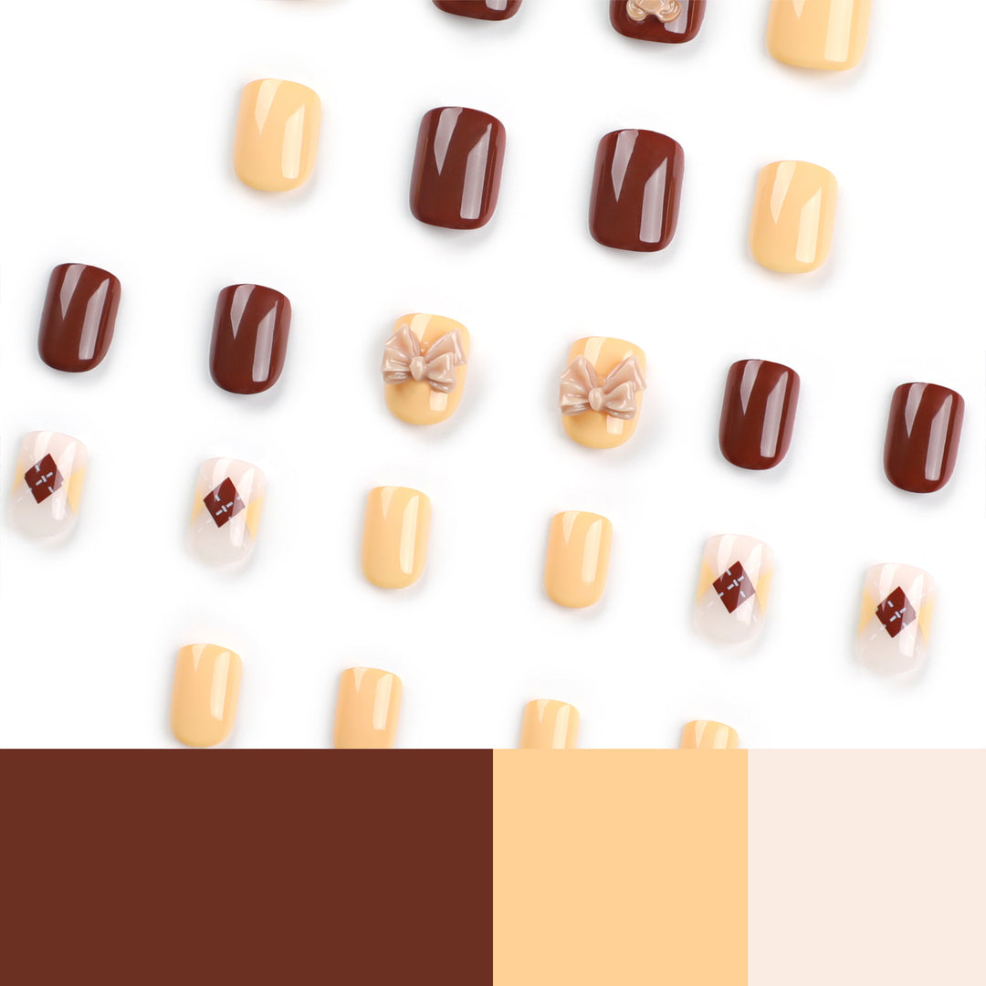 Artful nail extensions in modern design with flower accents Stornfield