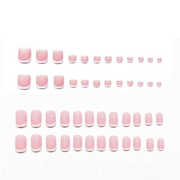 Elegant French Tip Press-On Nail Set Stornfield